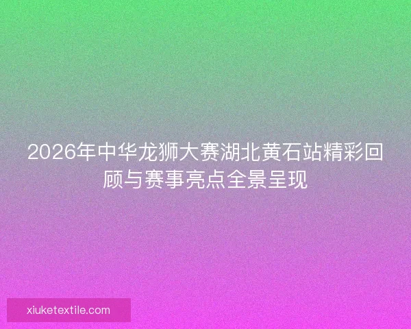 2026年中华龙狮大赛湖北黄石站精彩回顾与赛事亮点全景呈现