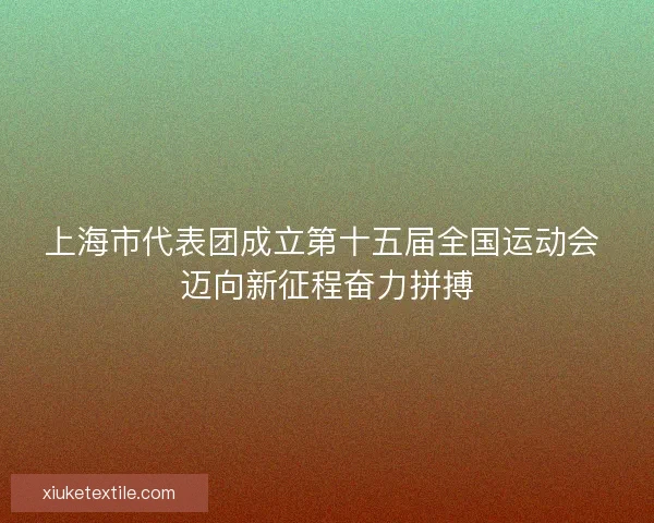 上海市代表团成立第十五届全国运动会 迈向新征程奋力拼搏 上海市代表团成立第十五届全国运动会 迈向新征程奋力拼搏