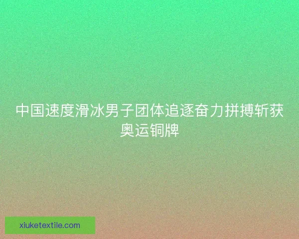 中国速度滑冰男子团体追逐奋力拼搏斩获奥运铜牌 中国速度滑冰男子团体追逐奋力拼搏斩获奥运铜牌
